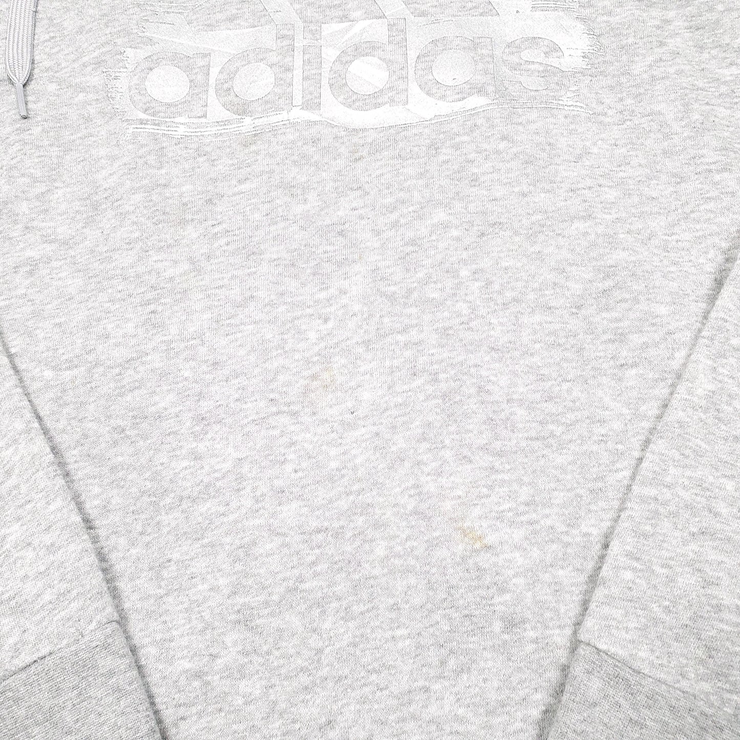 Womens Grey Adidas Spellout Hoodie Jumper