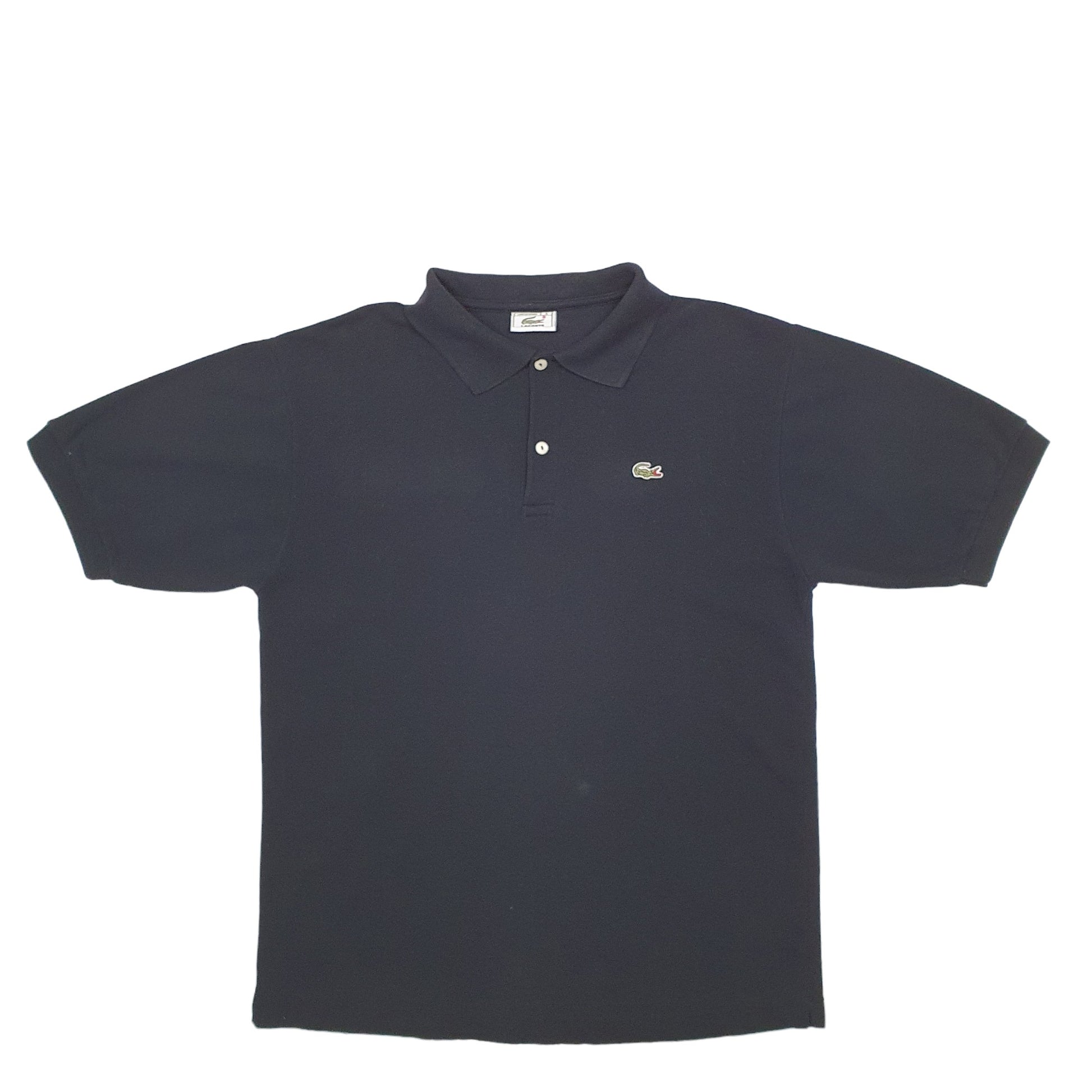 Mens Black Lacoste  Short Sleeve Polo Shirt