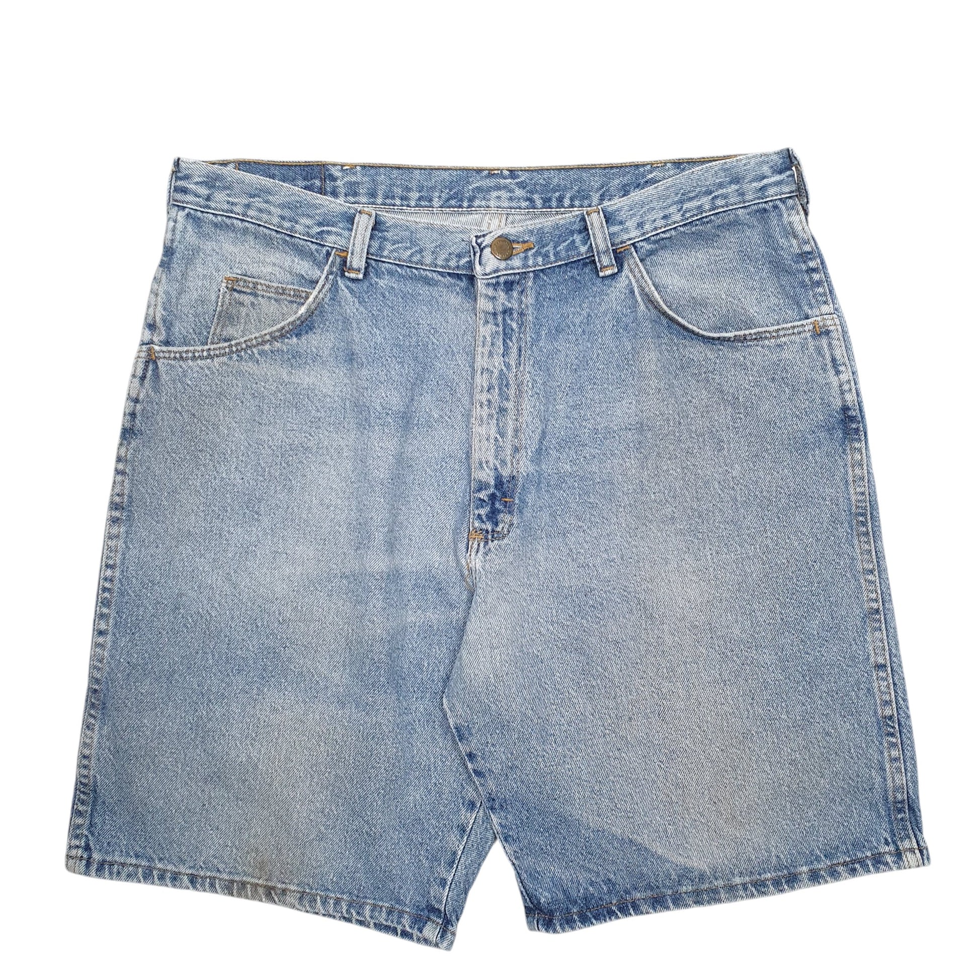 Mens Blue Wrangler Denim Jeans Jorts Denim Shorts