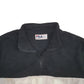 Womens Black Fila Spellout Quarter Zip Jumper