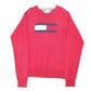 Mens Red Tommy Hilfiger Knit Box Logo Crewneck Jumper