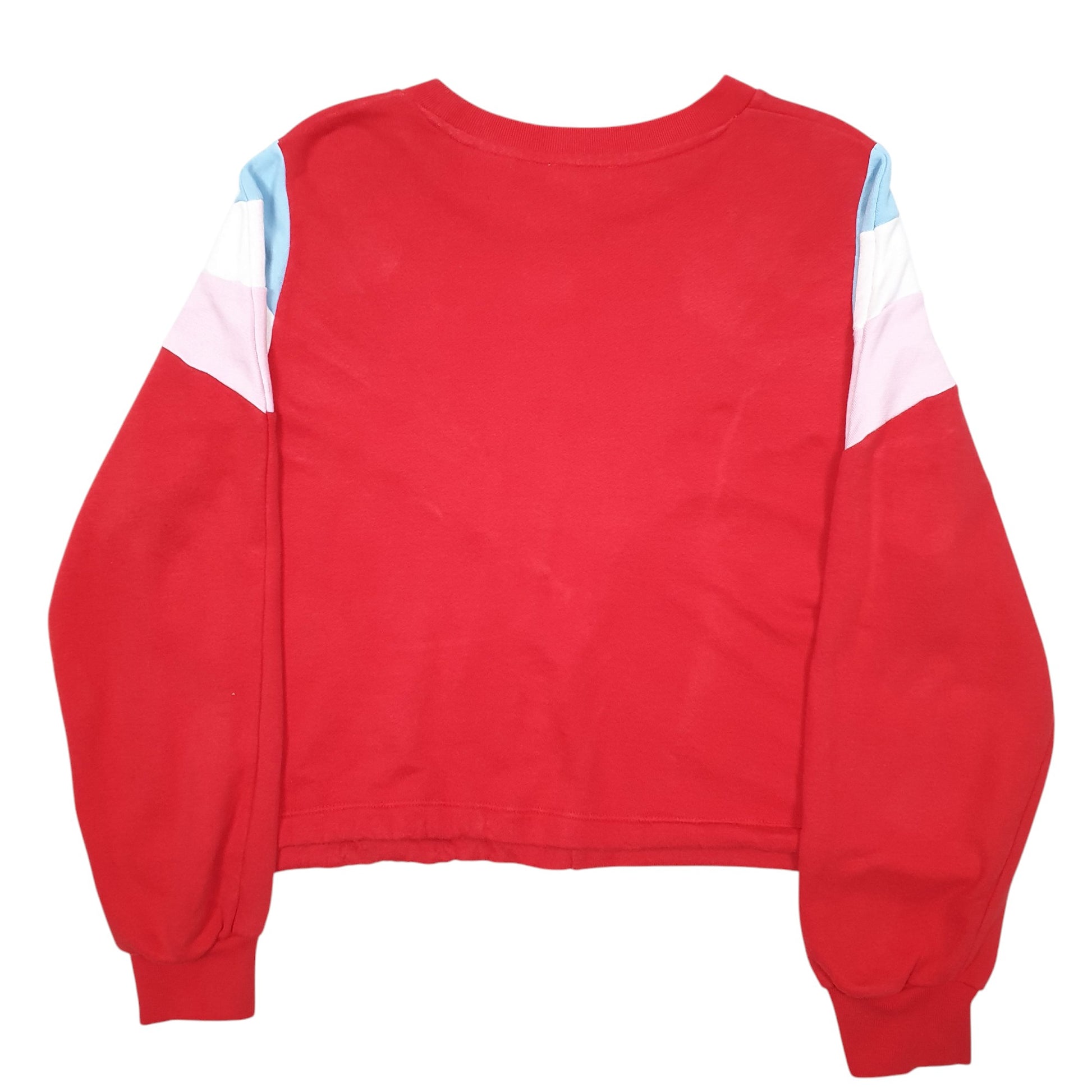 Womens Red Levis Cropped Short Crewneck Jumper