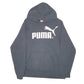 Mens Black Puma Spellout Hoodie Jumper