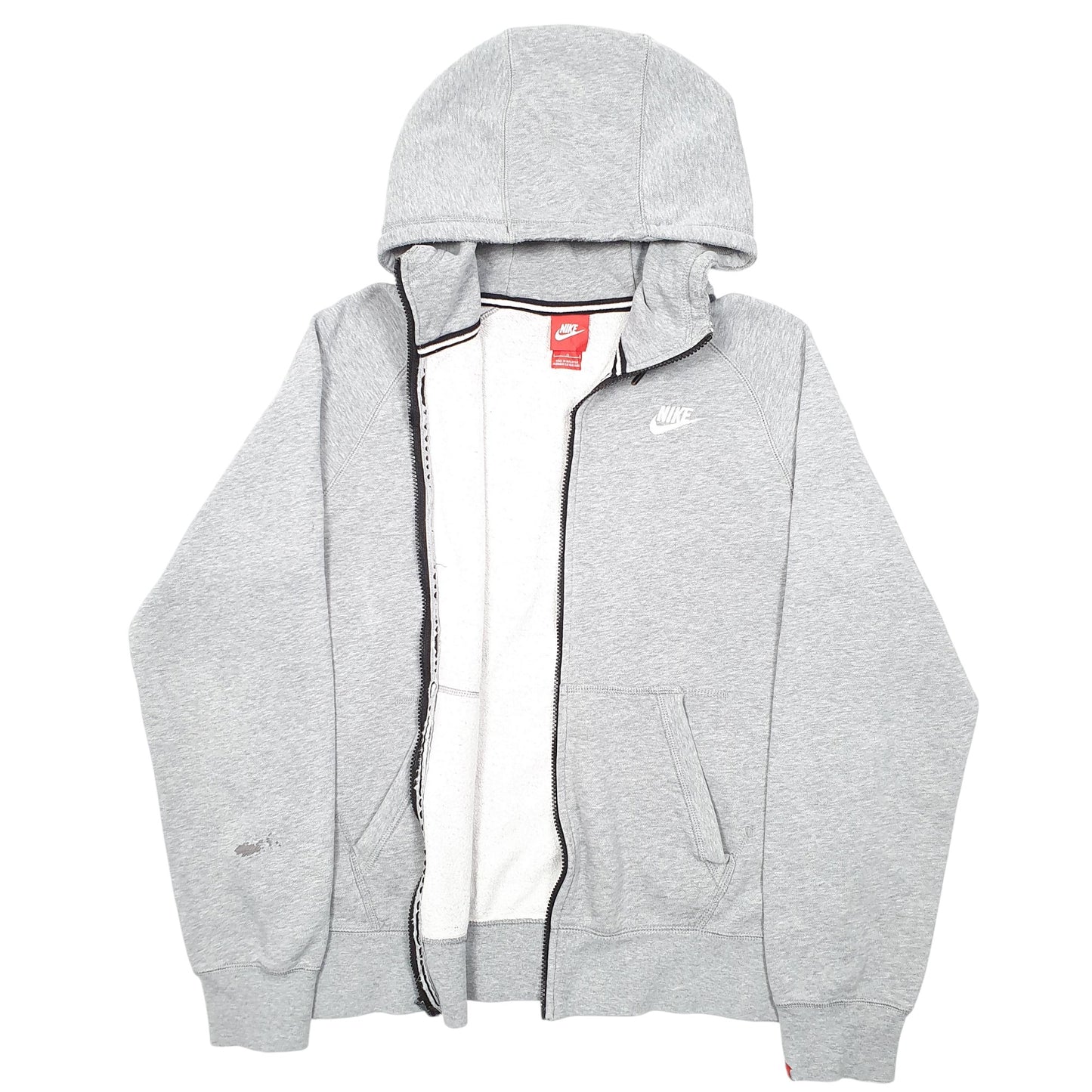 Mens Grey Nike Hoodie Full Zip Jumper