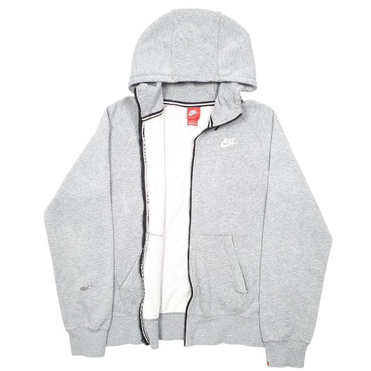 Mens Grey Nike Hoodie Full Zip Jumper