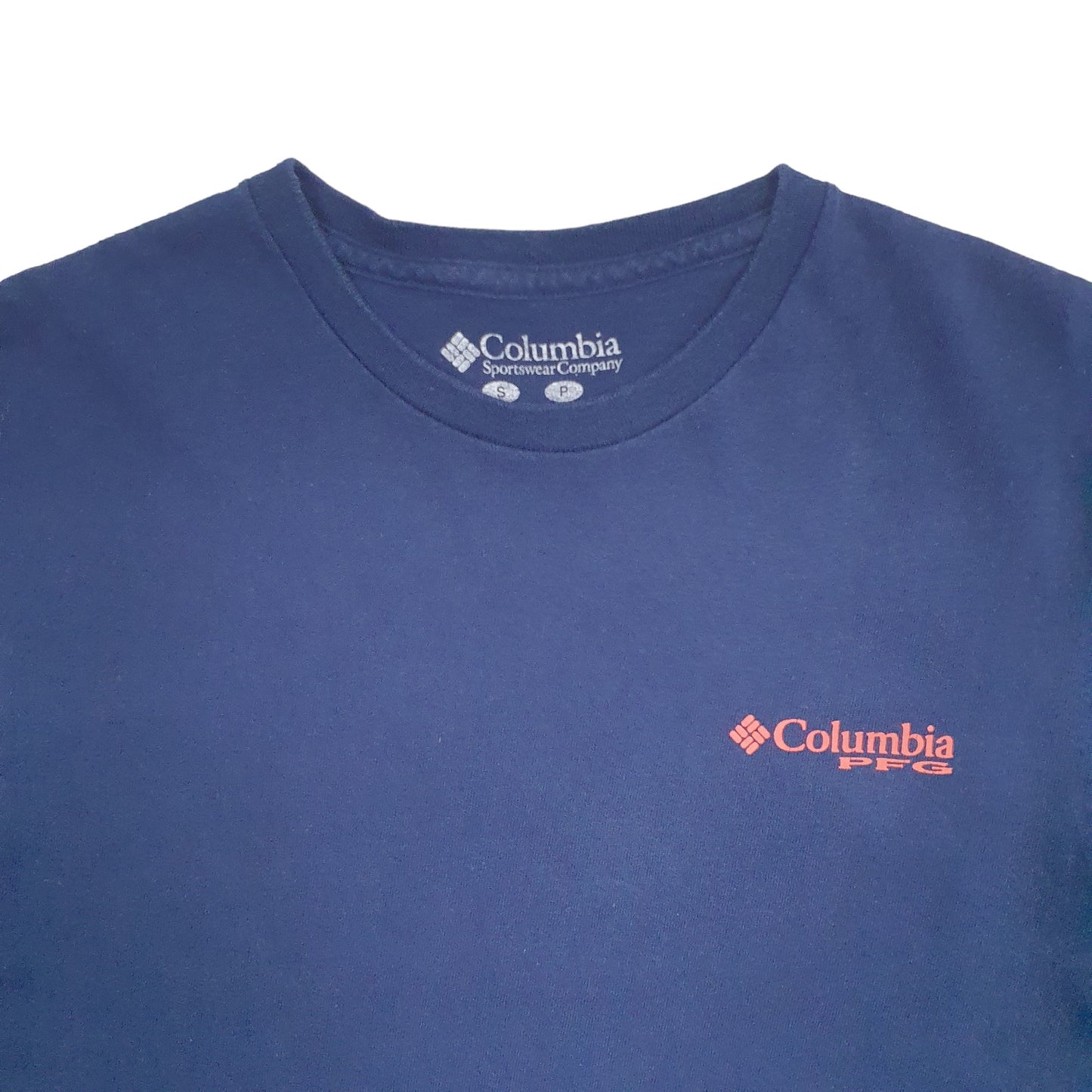 Mens Navy Columbia Sportswear  Short Sleeve T Shirt