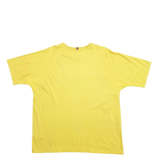 Mens Yellow Tommy Hilfiger Spellout Short Sleeve T Shirt