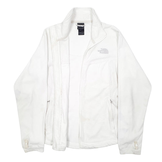 Womens White The North Face Hiking Outdoors Full Zip Jumper