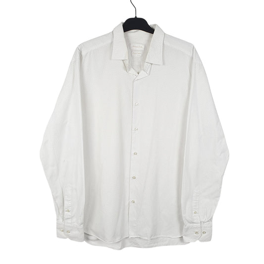 Mens White Massimo Dutti  Long Sleeve Shirt