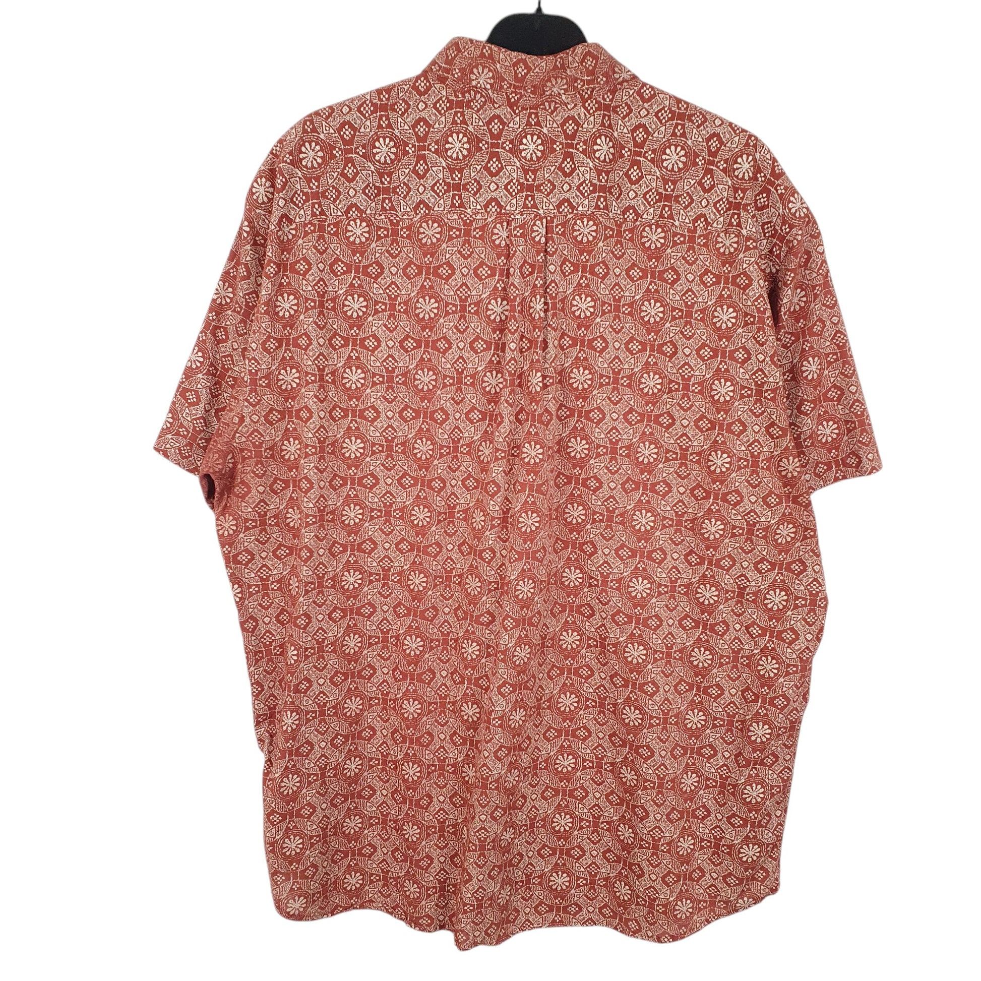 Mens Red Dockers Print Floral Short Sleeve Shirt
