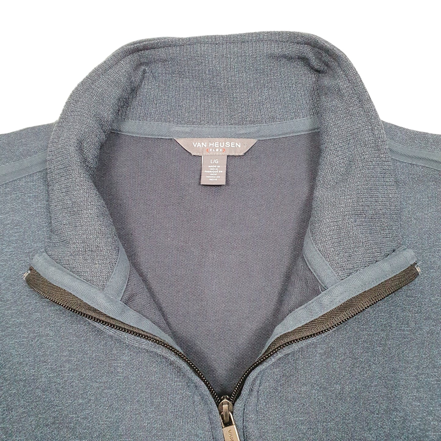 Mens Navy Van Huesen  Quarter Zip Jumper