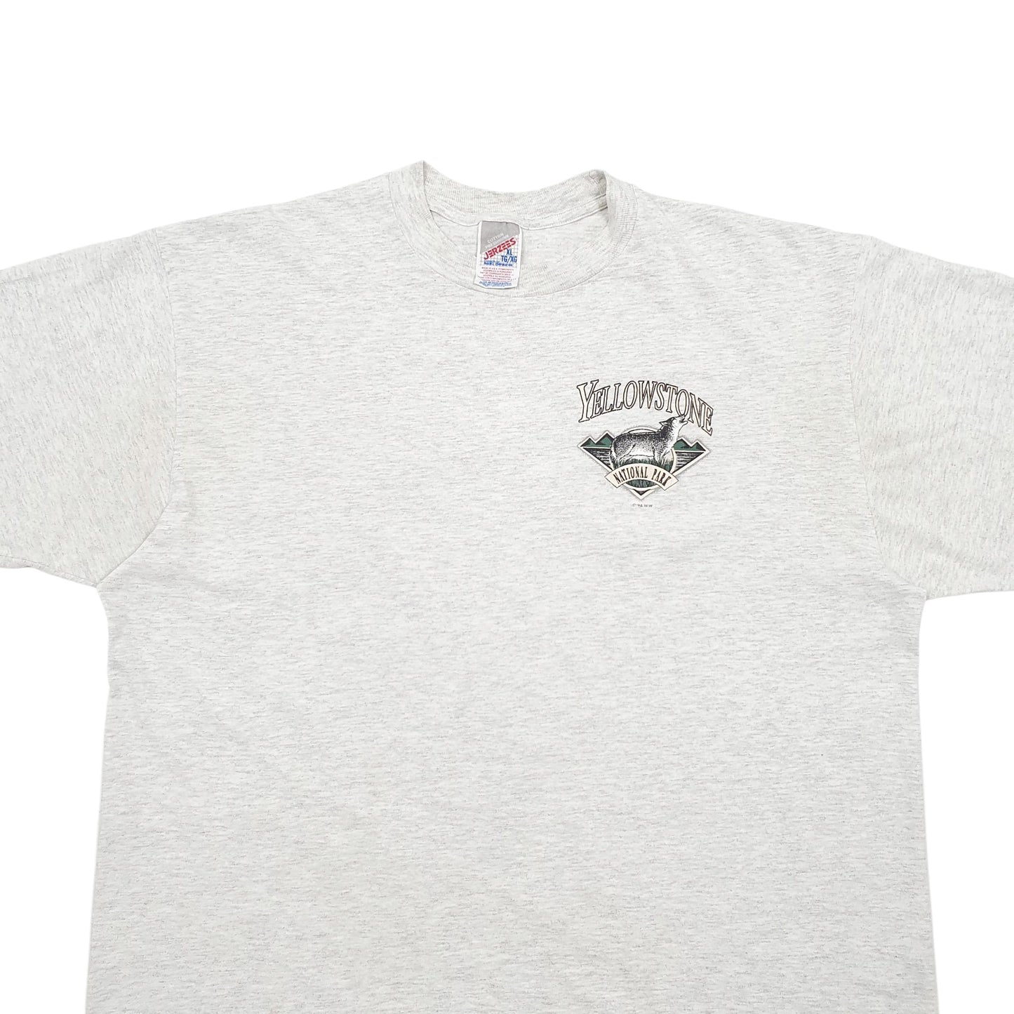 Mens Grey Jerzees Preshrunk Single Stitch Vintage 90s Short Sleeve T Shirt