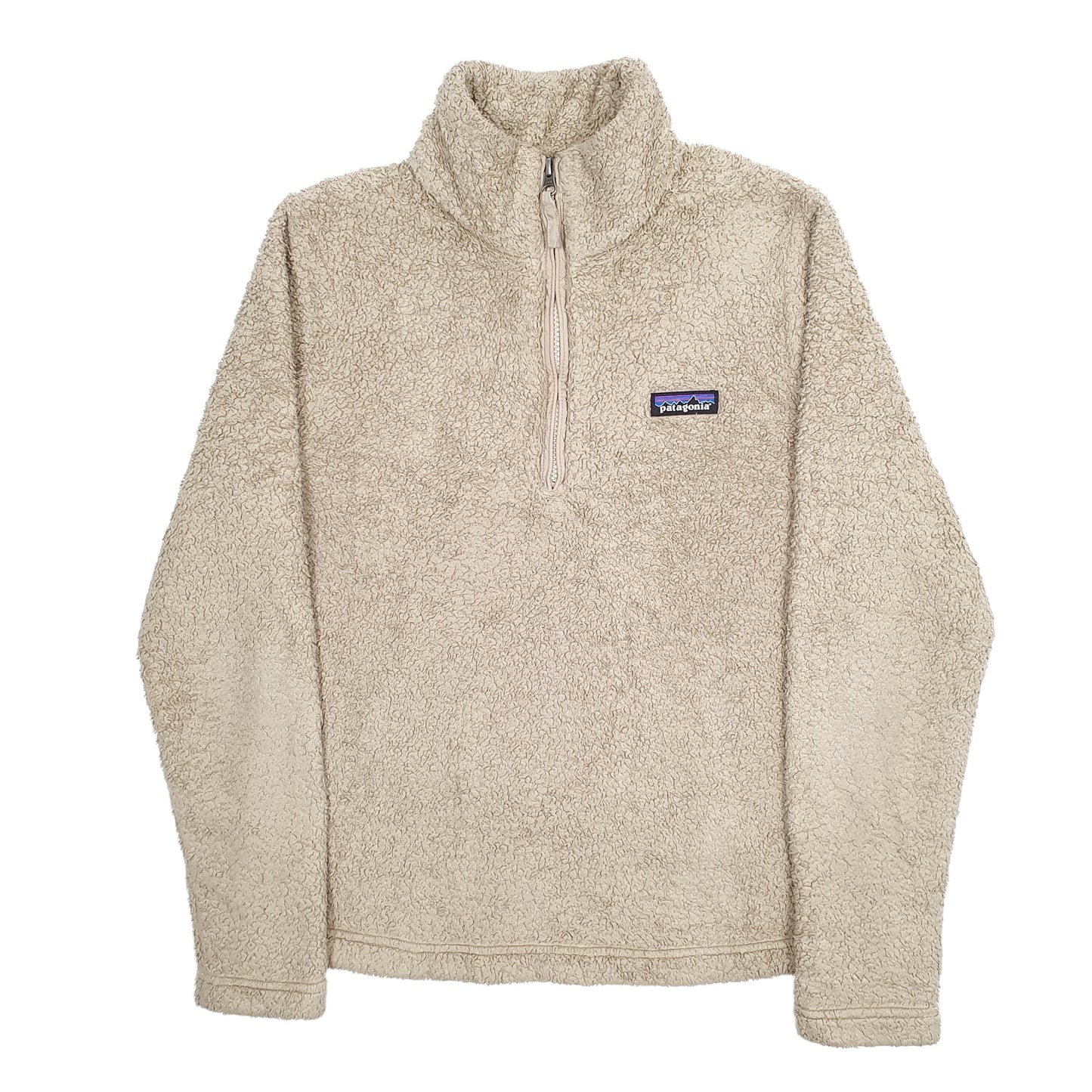 Womens Beige Patagonia Los Gatos Fluffy Quarter Zip Jumper