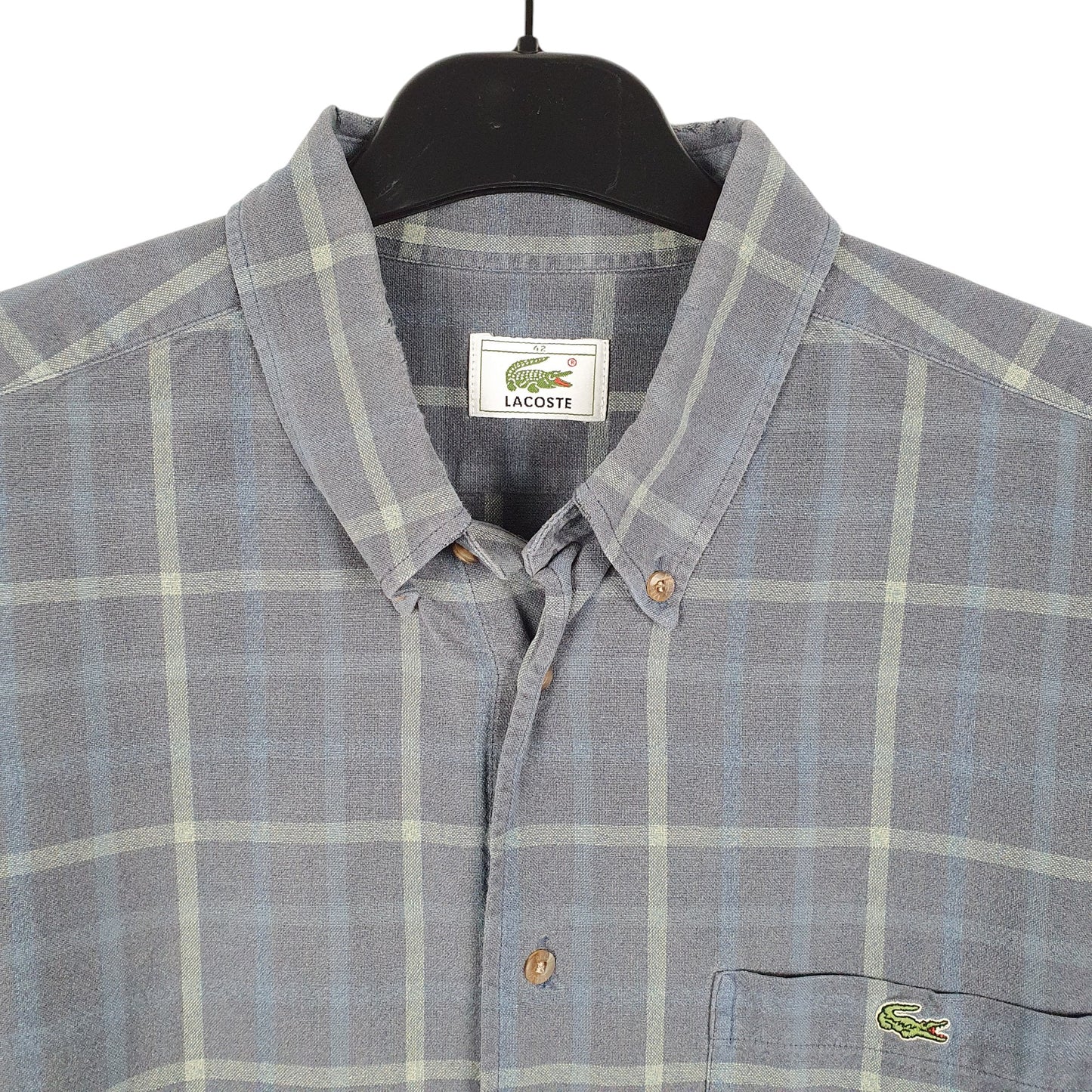 Mens Navy Lacoste  Short Sleeve Shirt