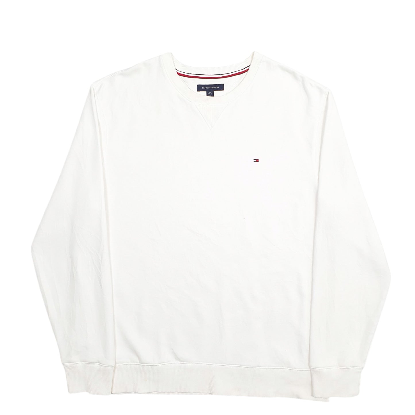 Mens White Tommy Hilfiger  Crewneck Jumper