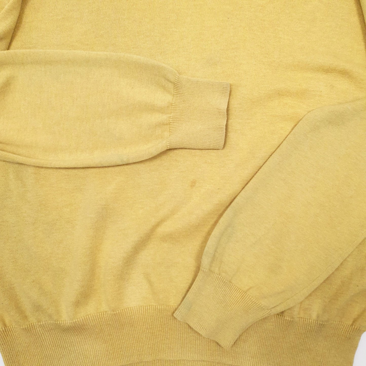 Mens Yellow Tommy Hilfiger Pima Cotton V Neck Jumper