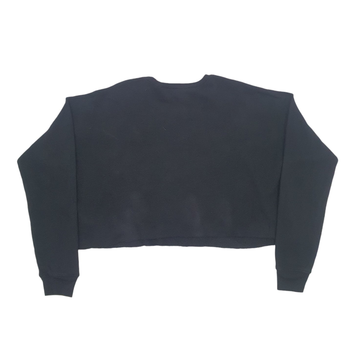 Womens Black Harvey Davidson Crop top Crewneck Jumper