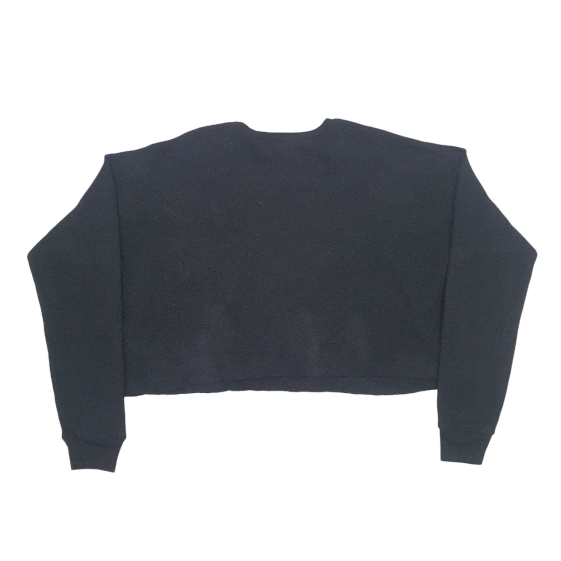 Womens Black Harvey Davidson Crop top Crewneck Jumper