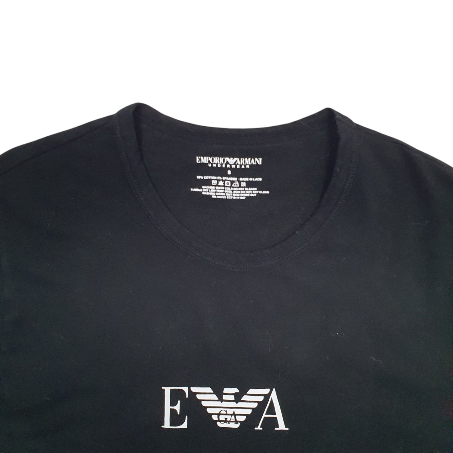 Womens Black Emporio Armani  Short Sleeve T Shirt
