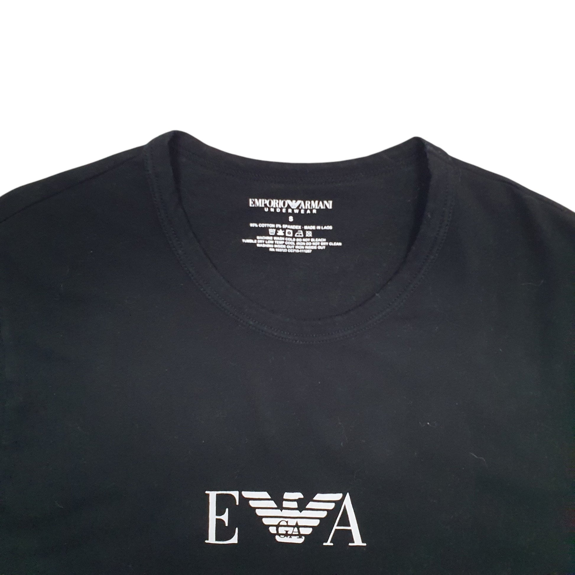 Womens Black Emporio Armani  Short Sleeve T Shirt