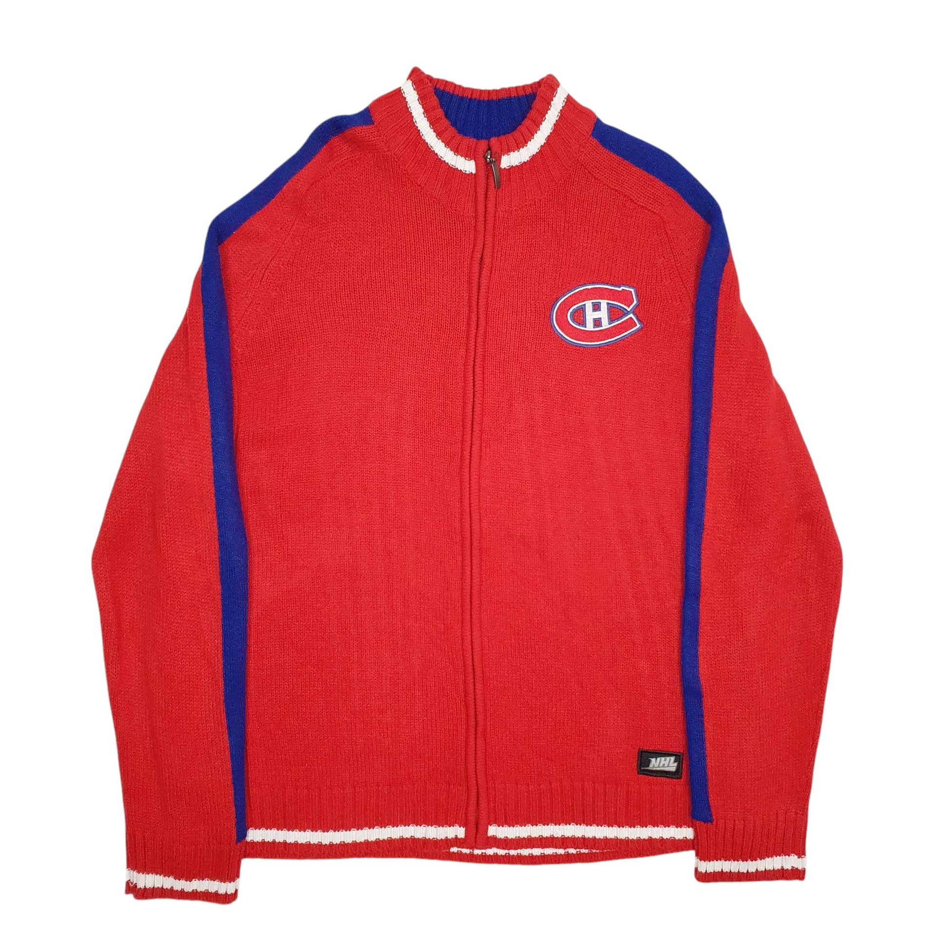 Mens Red NHL Knitwear Montreal Canadiens Full Zip Jumper