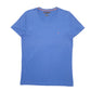 Mens Blue Tommy Hilfiger Slim Fit V Neck Organic Short Sleeve T Shirt