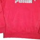 Mens Red Puma Spellout Hoodie Jumper