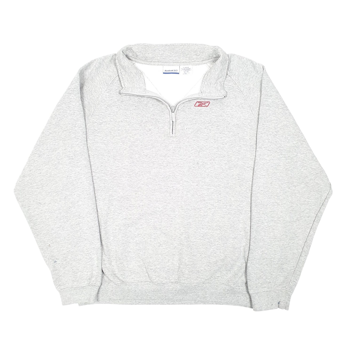 Mens Grey Reebok  Quarter Zip Jumper