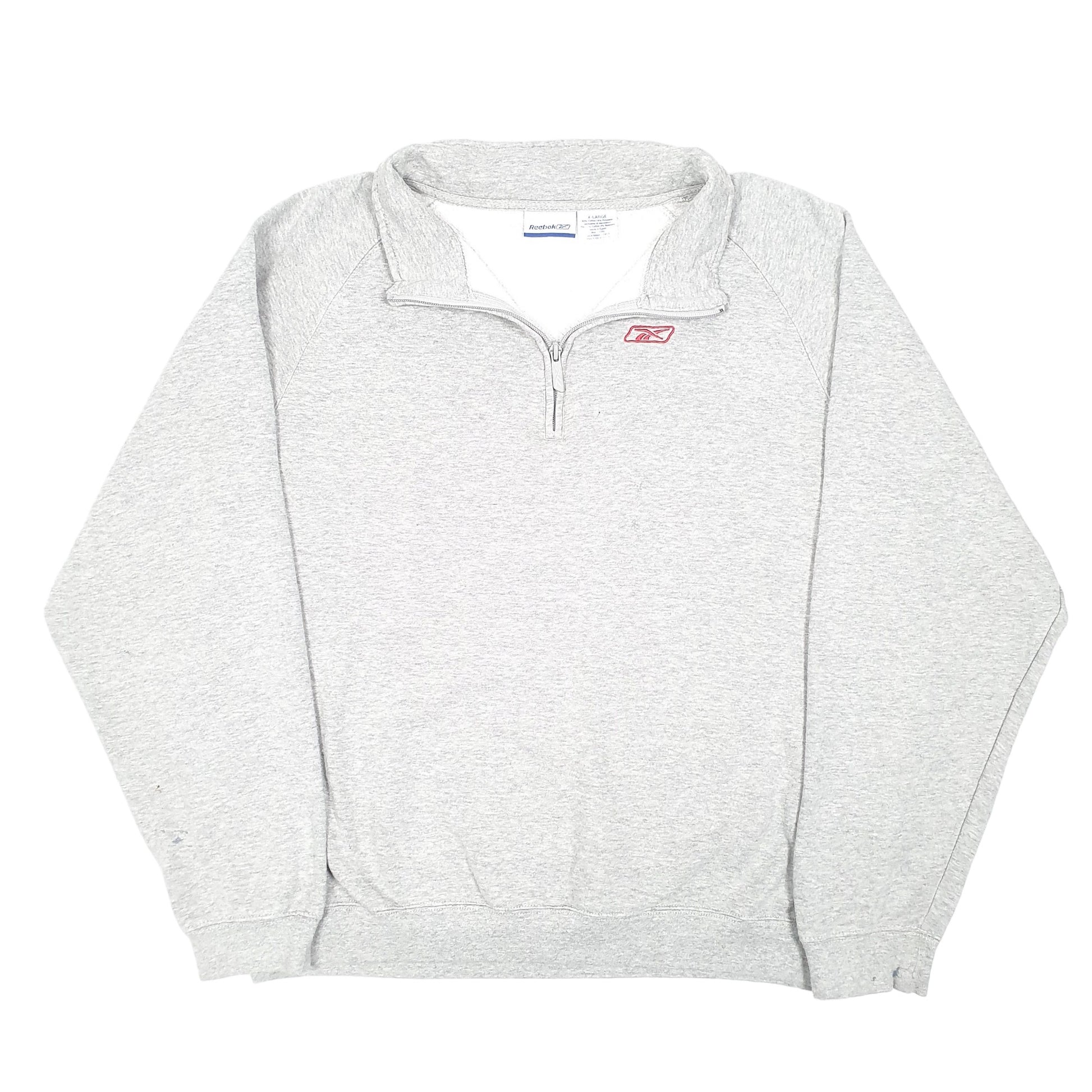 Mens Grey Reebok  Quarter Zip Jumper