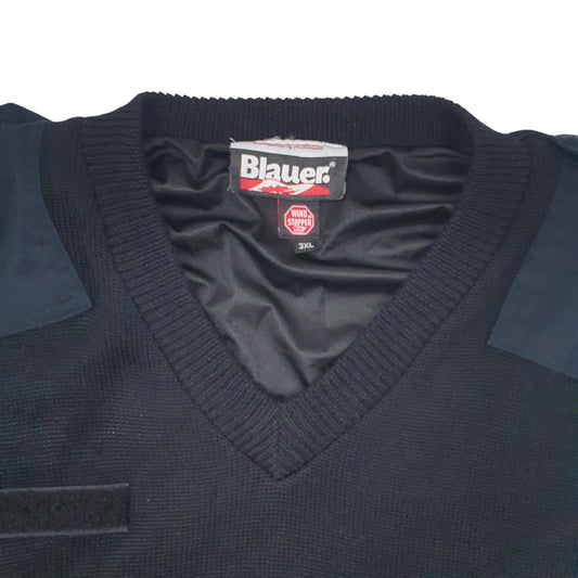Mens Black Blauer Toronto Police Windstopper Crewneck Jumper