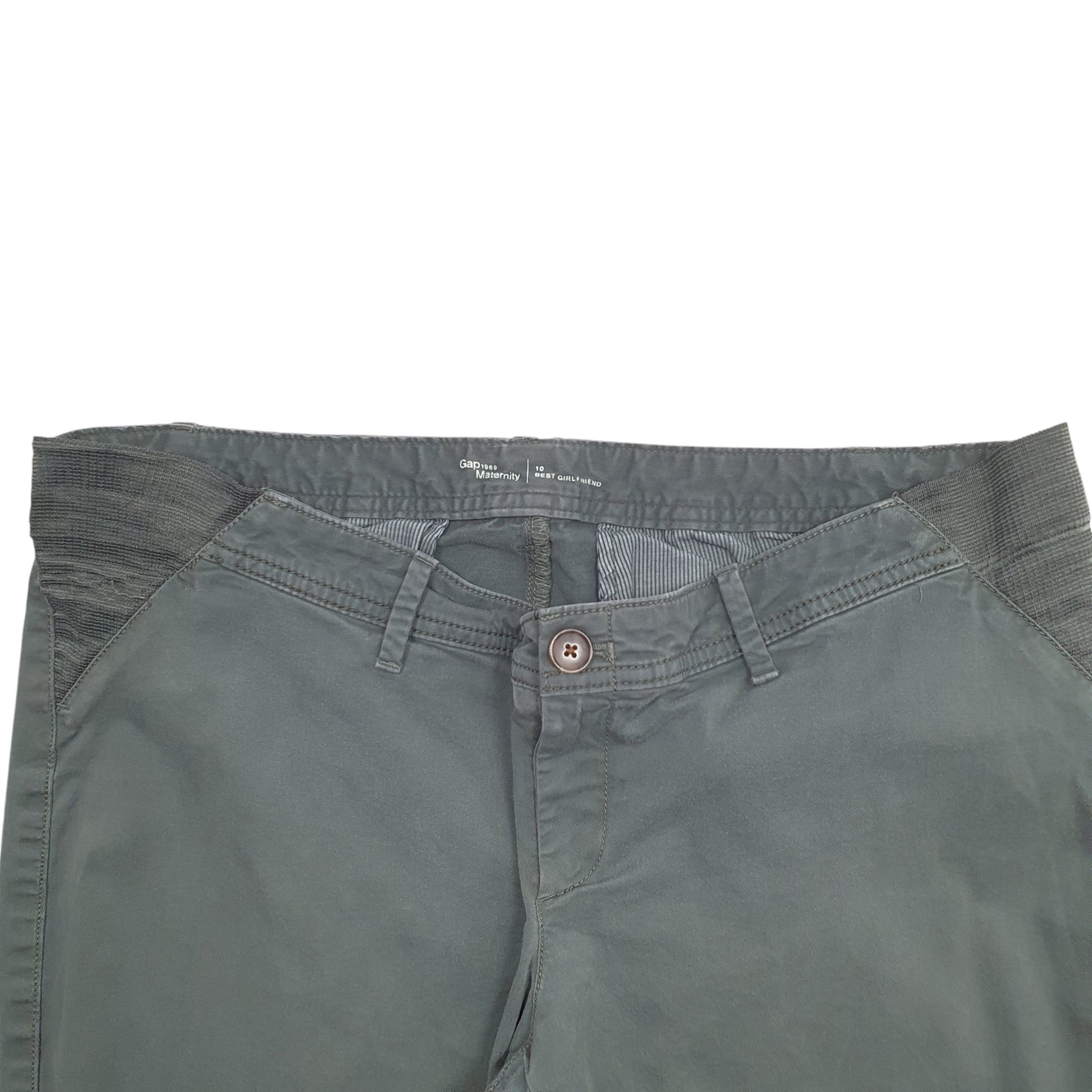 Womens Green Gap Maternity Chino Trousers