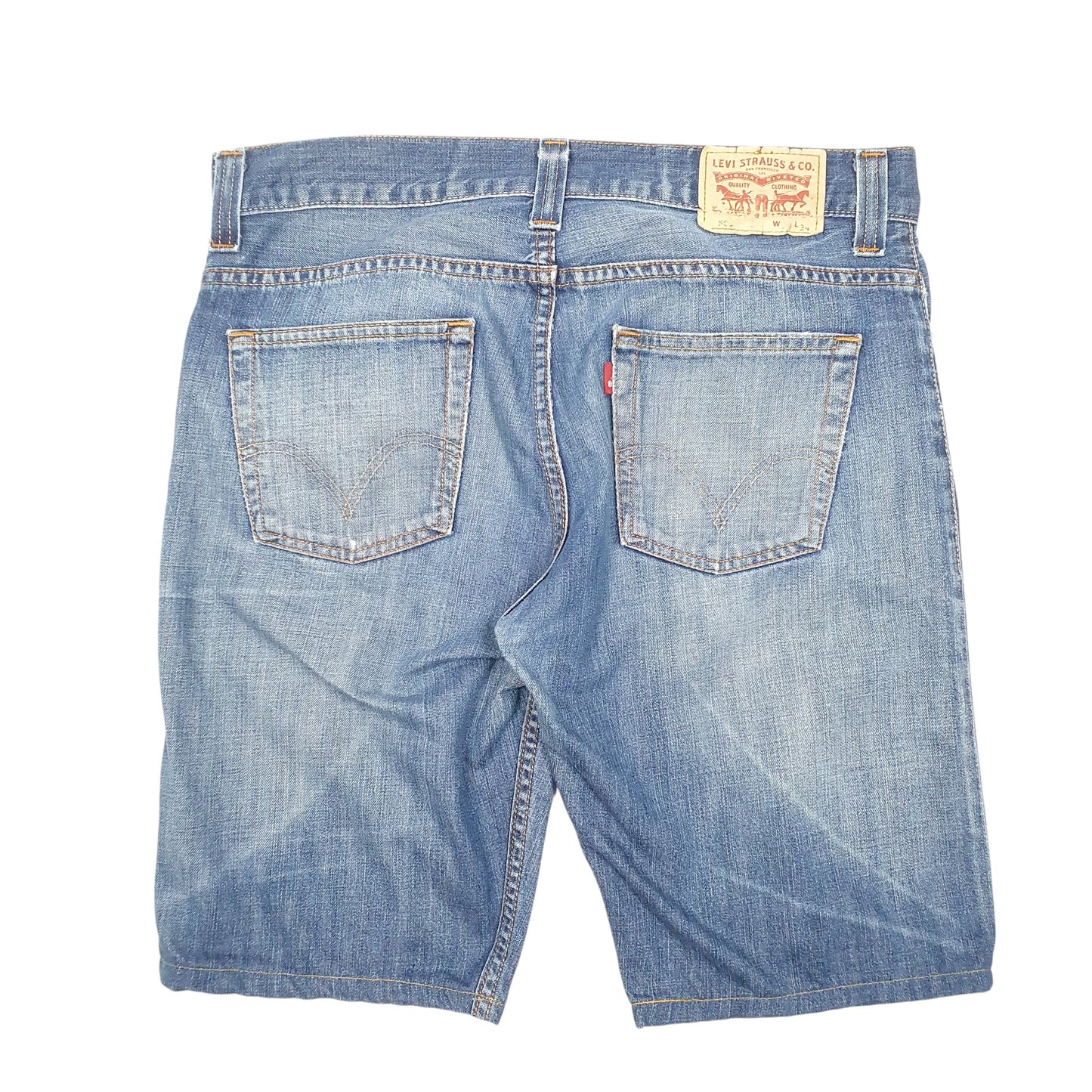 Mens Blue Levis 506 Regular Jorts Denim Shorts