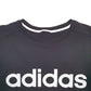 Womens Black Adidas Spellout Crewneck Jumper