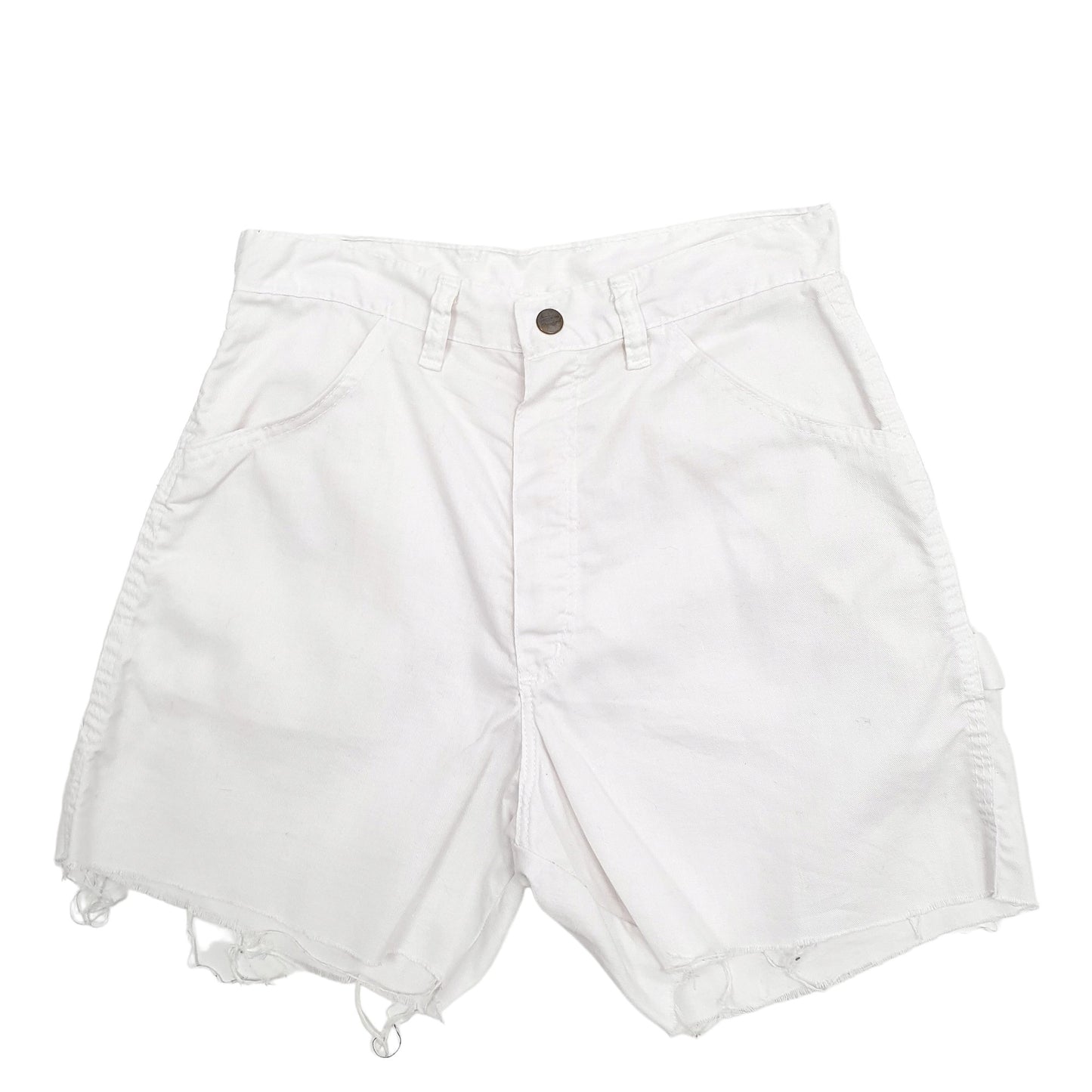 Mens White Wrangler Vintage Made In USA Cut Off Cargo Shorts