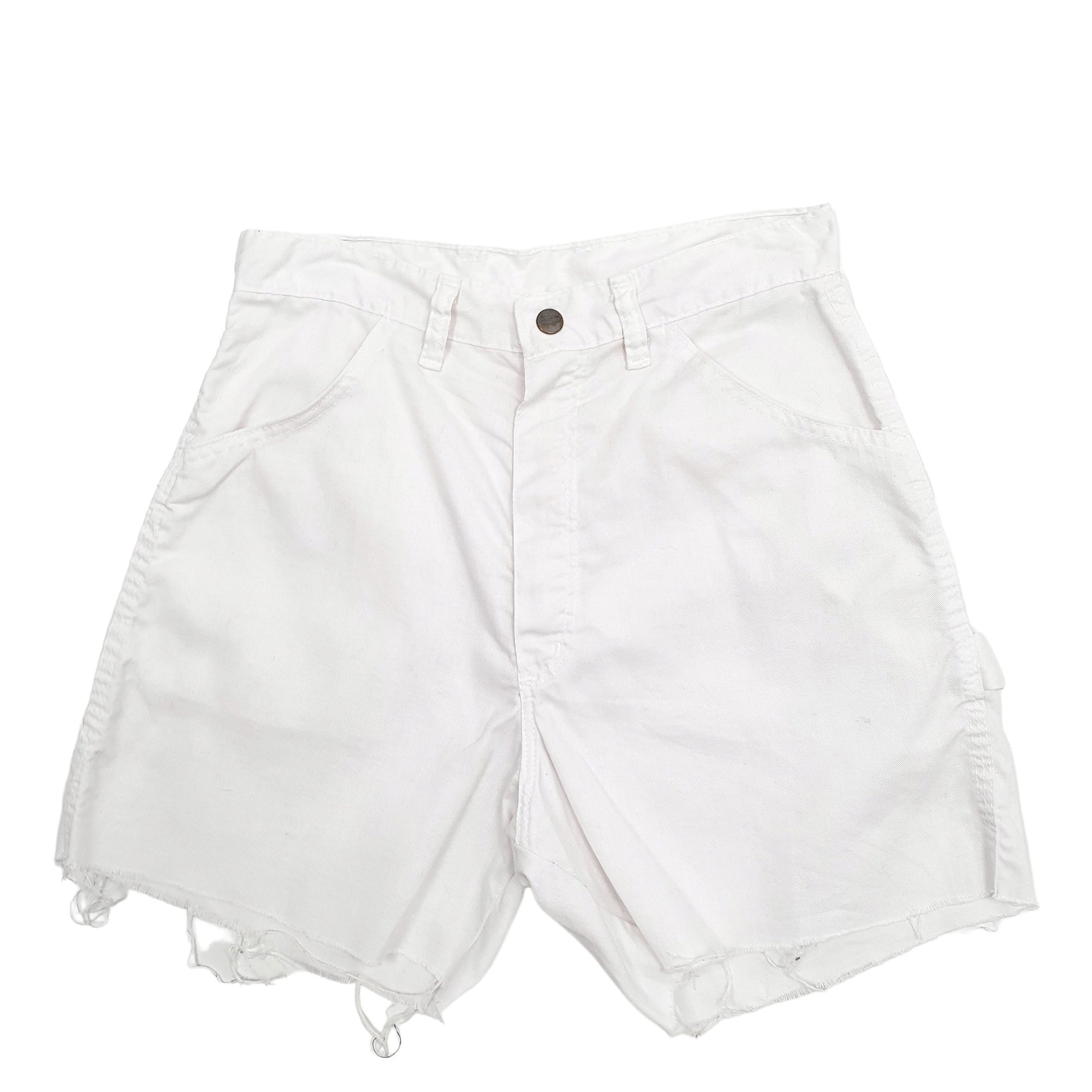 Mens White Wrangler Vintage Made In USA Cut Off Cargo Shorts