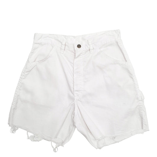 Mens White Wrangler Vintage Made In USA Cut Off Cargo Shorts