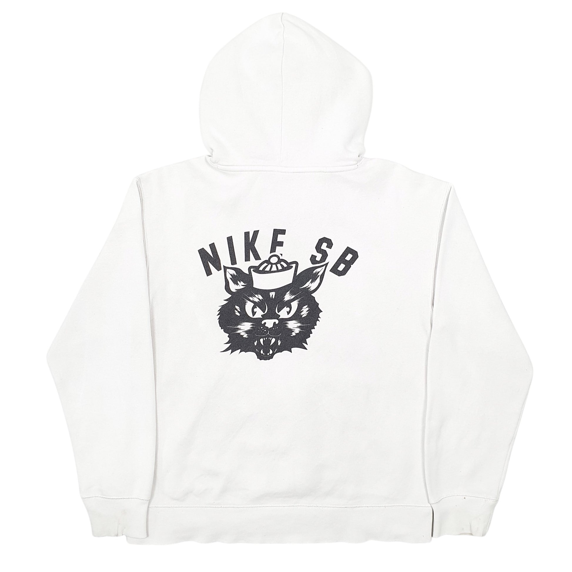 Mens White Nike Sb Skateboarding Spellout Hoodie Jumper