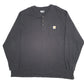 Mens Black Carhartt Henley Long Sleeve T Shirt