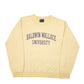 Mens Yellow MV Sport Baldwin Wallace University USA Spellout Crewneck Jumper