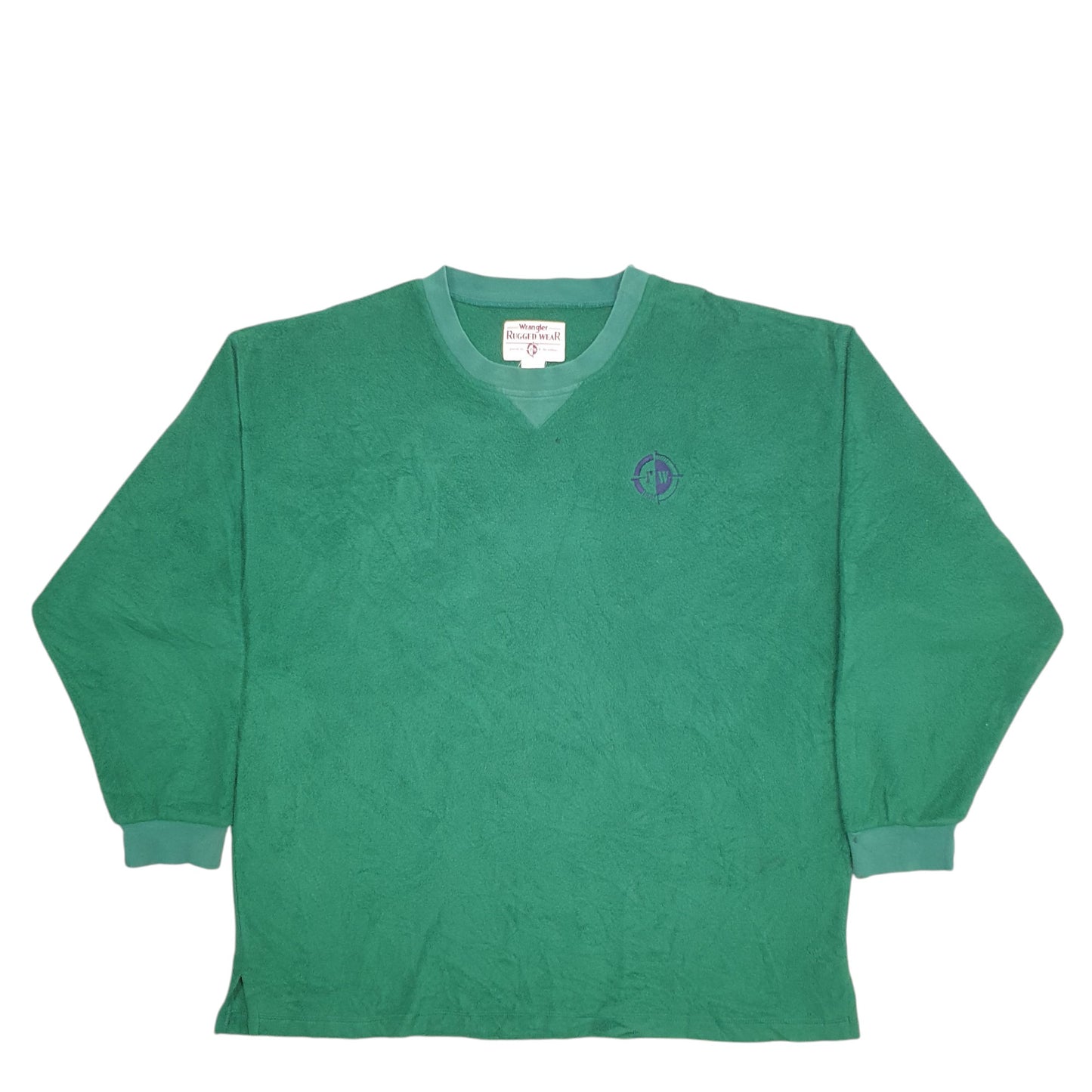 Mens Green Wrangler Rugged Wear Crewneck Jumper