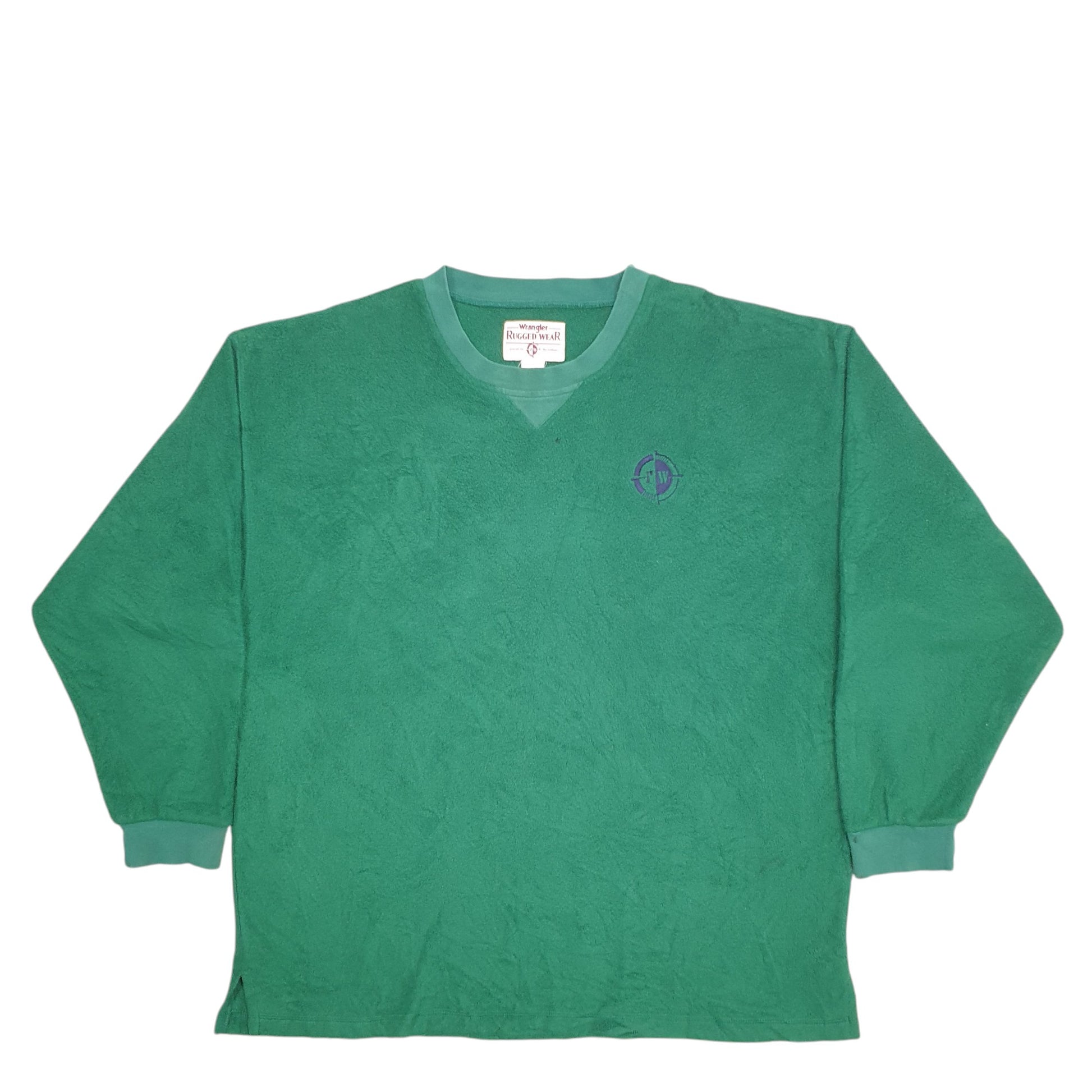 Mens Green Wrangler Rugged Wear Crewneck Jumper