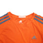Mens Orange Adidas Climalite Short Sleeve T Shirt