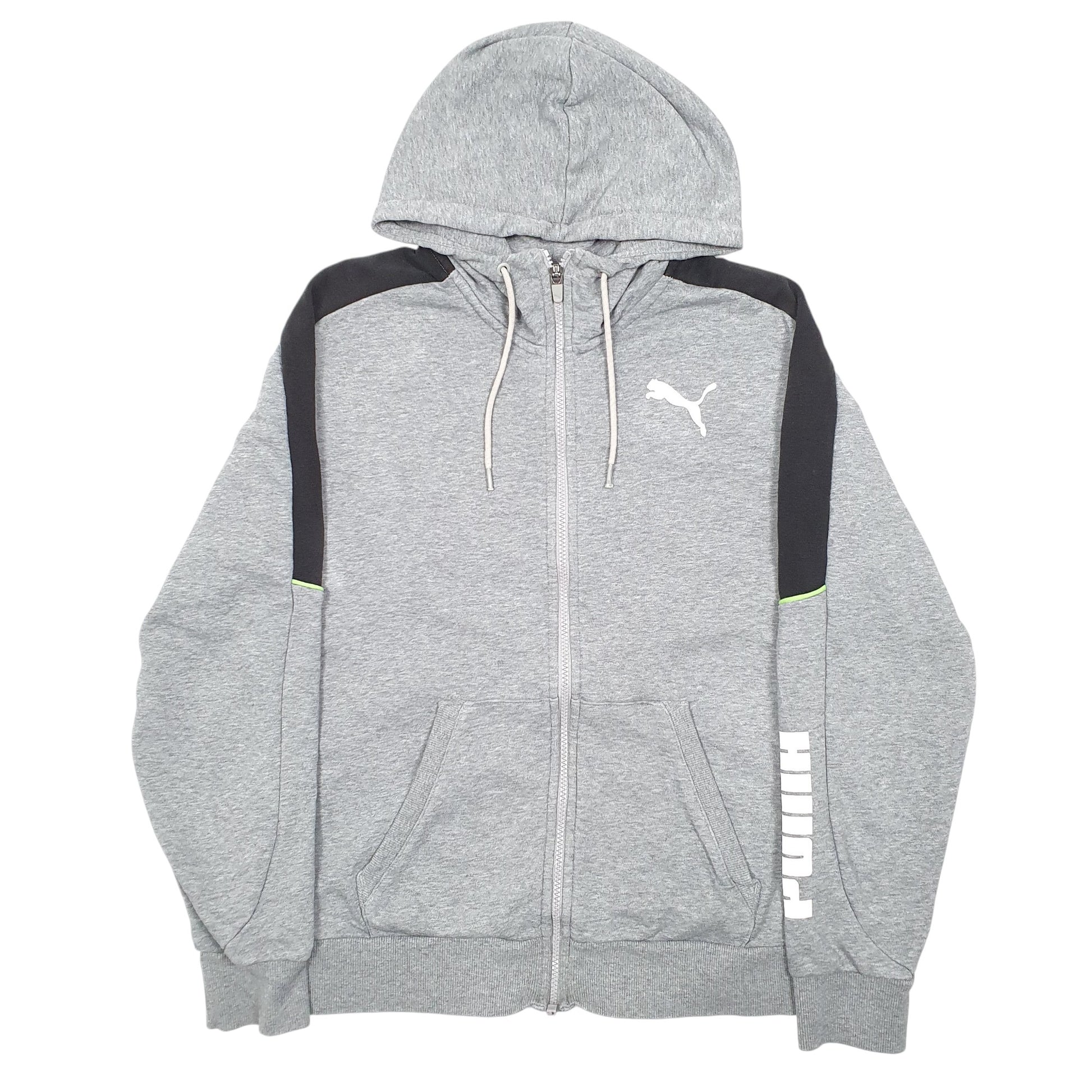Womens Grey Puma Hoodie Full Zip Jumper