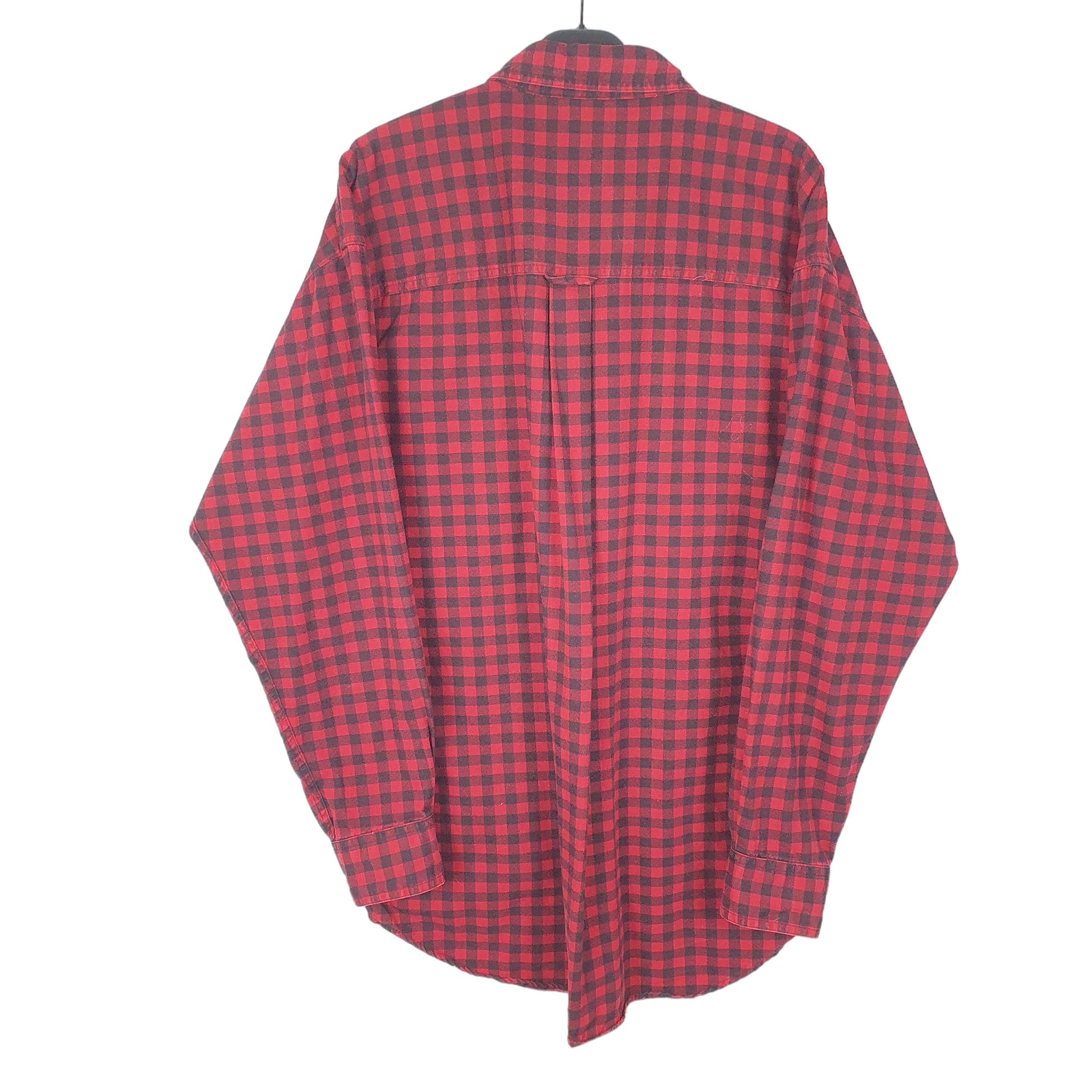 Mens Red Chaps Ralph Lauren Ski Overshirt Shacket Vintage Long Sleeve Shirt