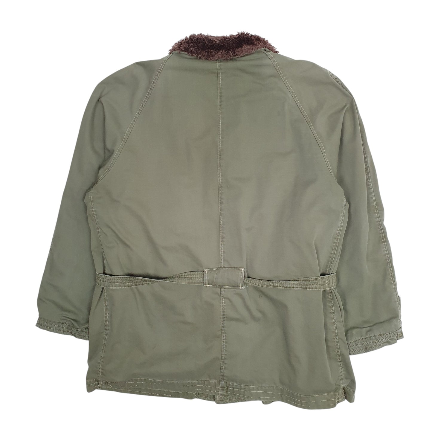 Mens Khaki Another Basket Field Hunting Hoodie Coat