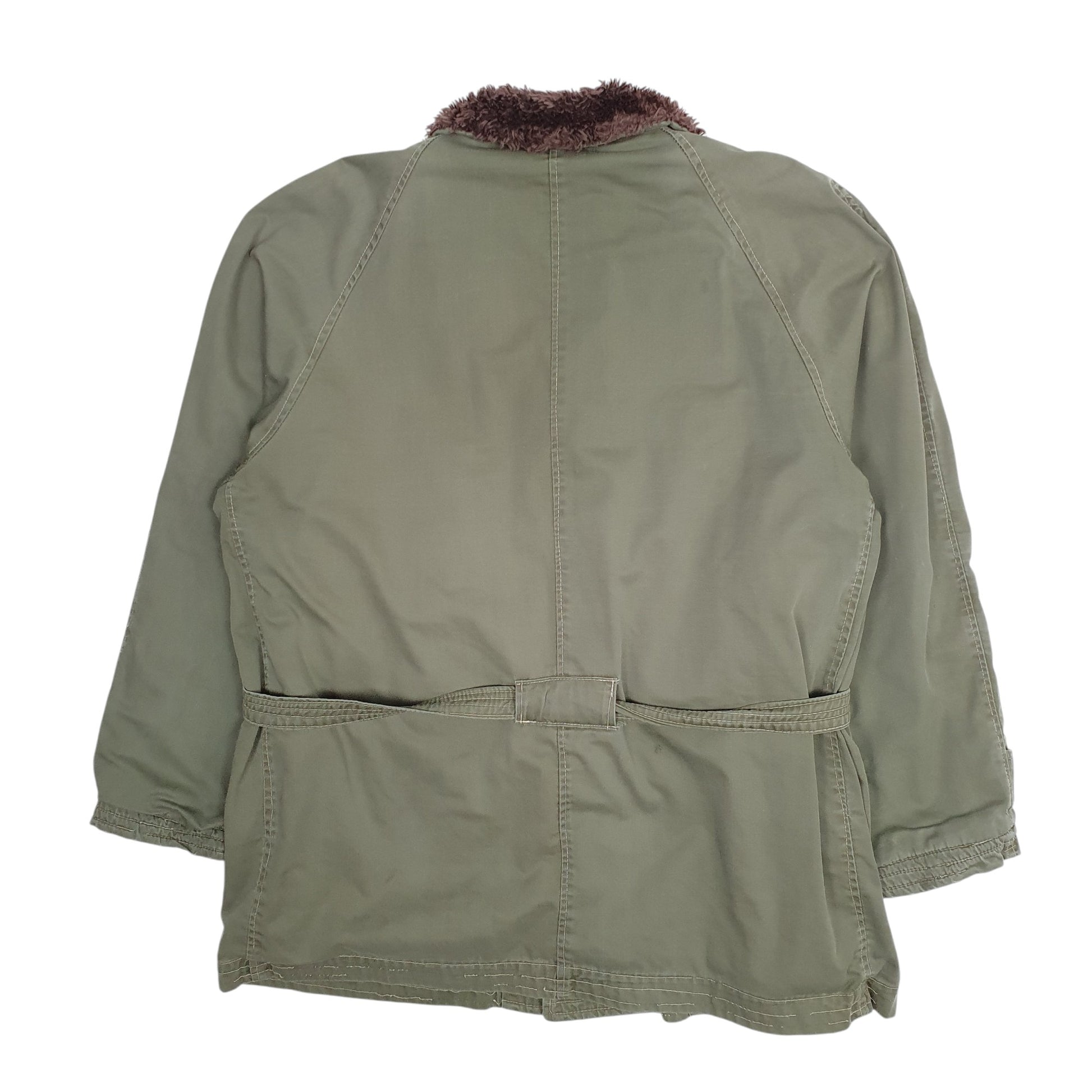 Mens Khaki Another Basket Field Hunting Hoodie Coat
