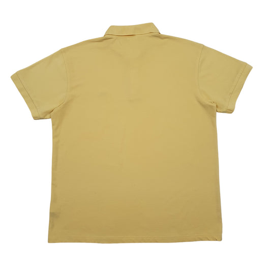 Mens Yellow Lacoste  Short Sleeve Polo Shirt