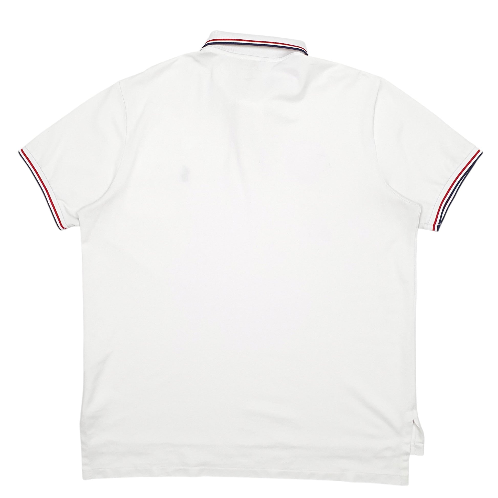 Mens White Polo Ralph Lauren USA Flag Short Sleeve Polo Shirt
