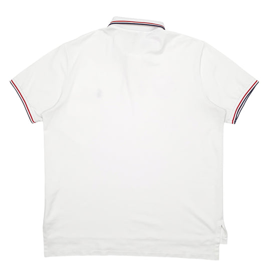 Mens White Polo Ralph Lauren USA Flag Short Sleeve Polo Shirt