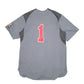 Mens Grey Champro Baseball Jersey Beavers 1 USA Short Sleeve T Shirt